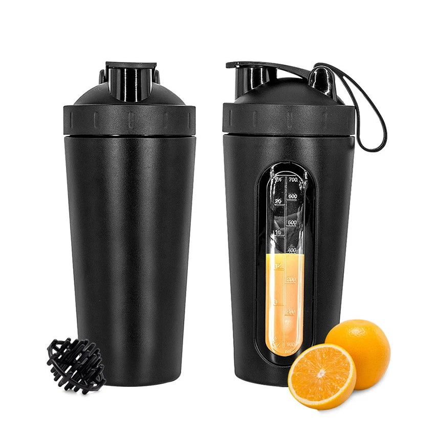 ZJMZYM Stainless Steel Shaker Bottle With Built In Scale