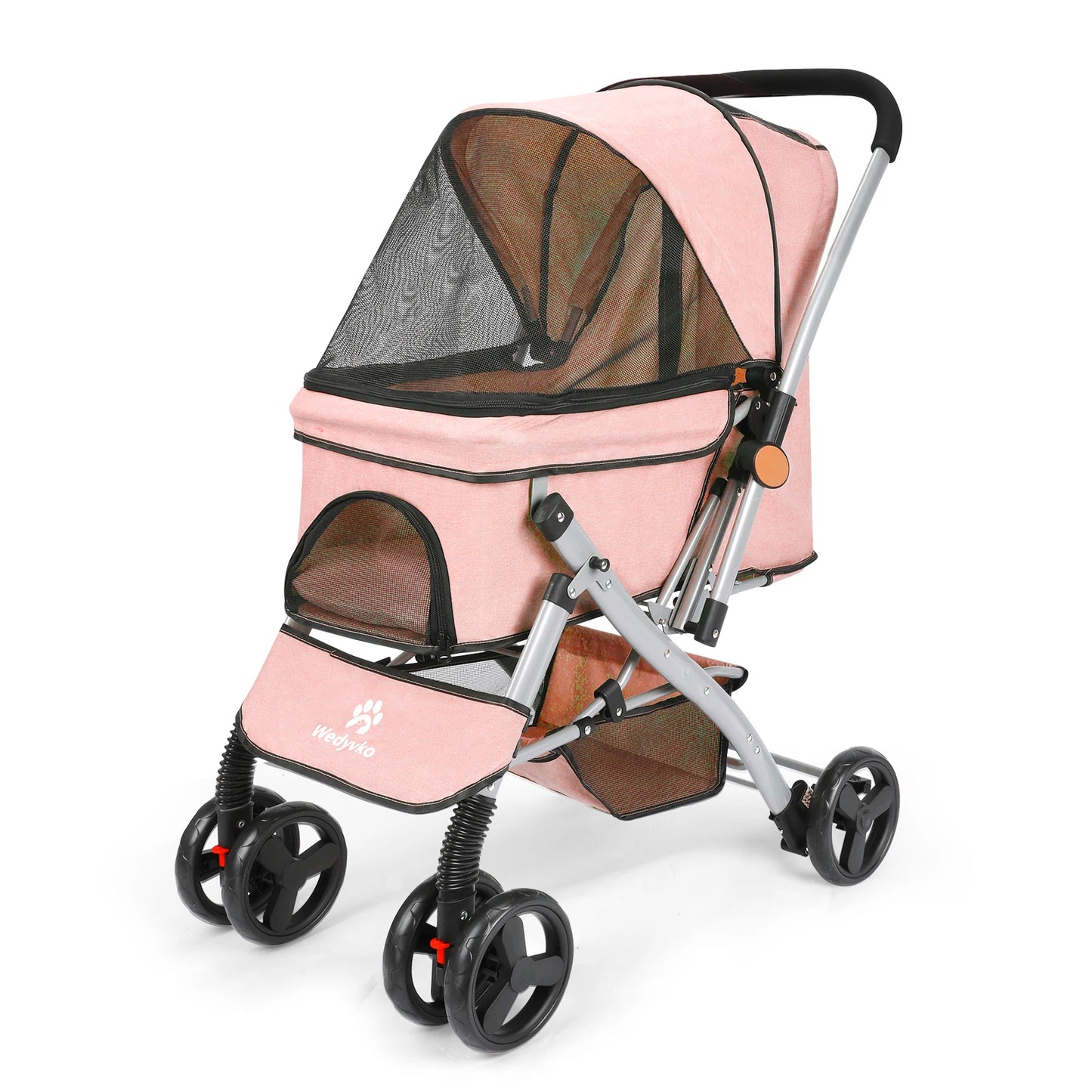 WedyvkoHign-concerned Foldable Cat Stroller With Absorption