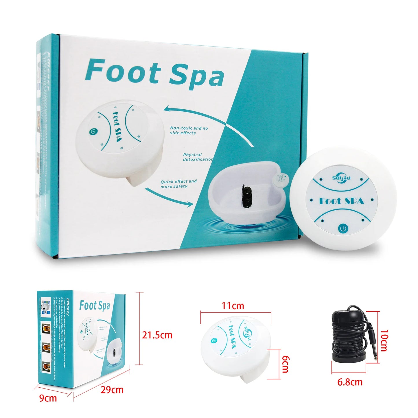 Hmeily Detox Ion Mini Foot Spa Massager Bath Whirlpool Therapy