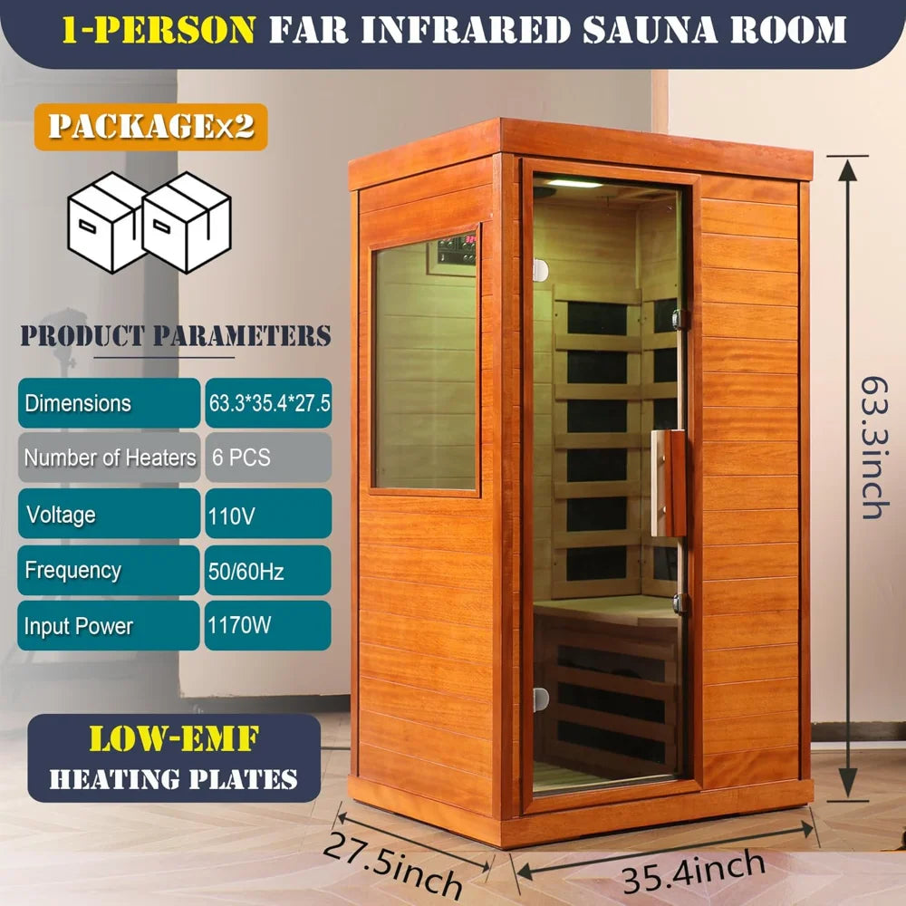 Far Infrared 2 Person Indoor Sauna With Bluetooth Music