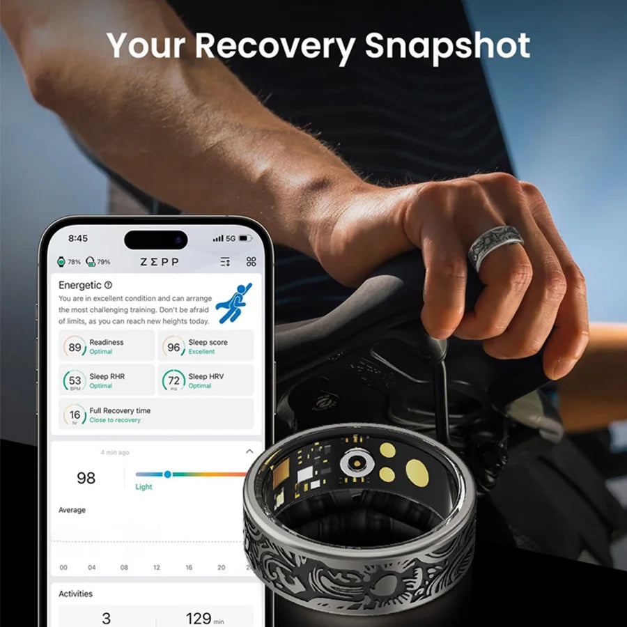 Smart Ring Fitness Tracker With Sleep Monitor And 20 Modes