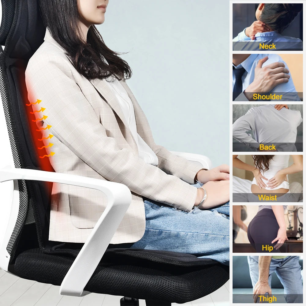 DearBeauty Massage Chair Pad With Heating And Remote
