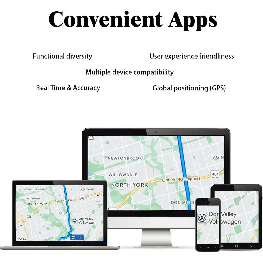 GPS Tracker For Vehicles Kids Pets Seniors No SIM Tracking