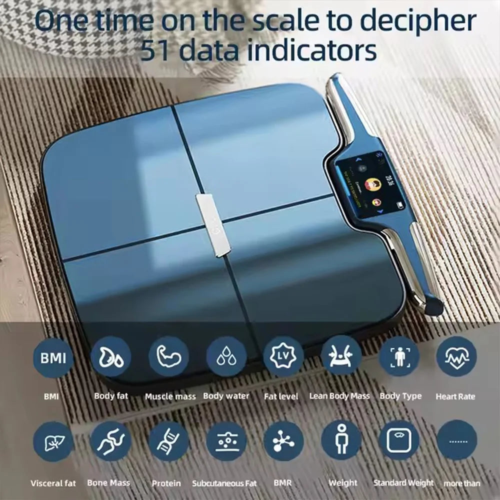 Smart Body Composition Scale Eight Electrode BMI Fat Mass Muscle