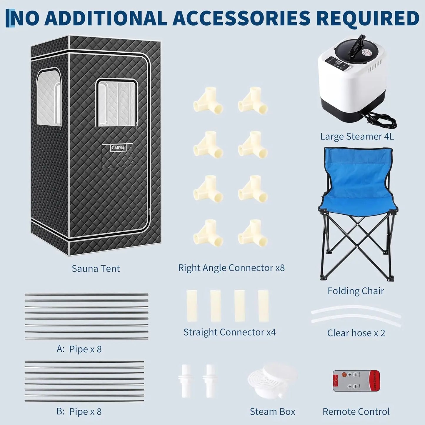 HobbyLane Portable Home Sauna Box 1500W Steamer For Home Spa