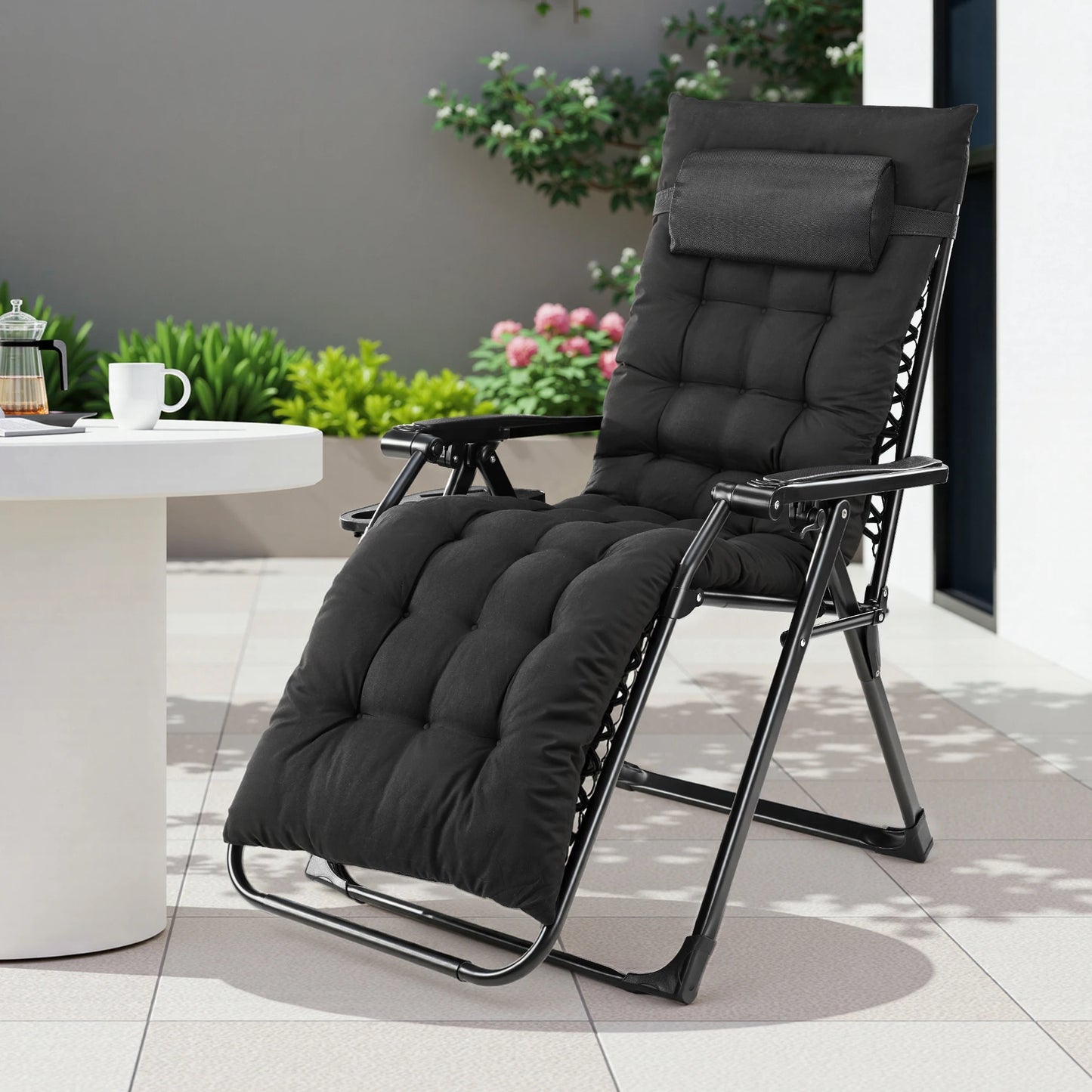 JHK Zero Gravity Recliner Camping Patio Lounge Seat Folding
