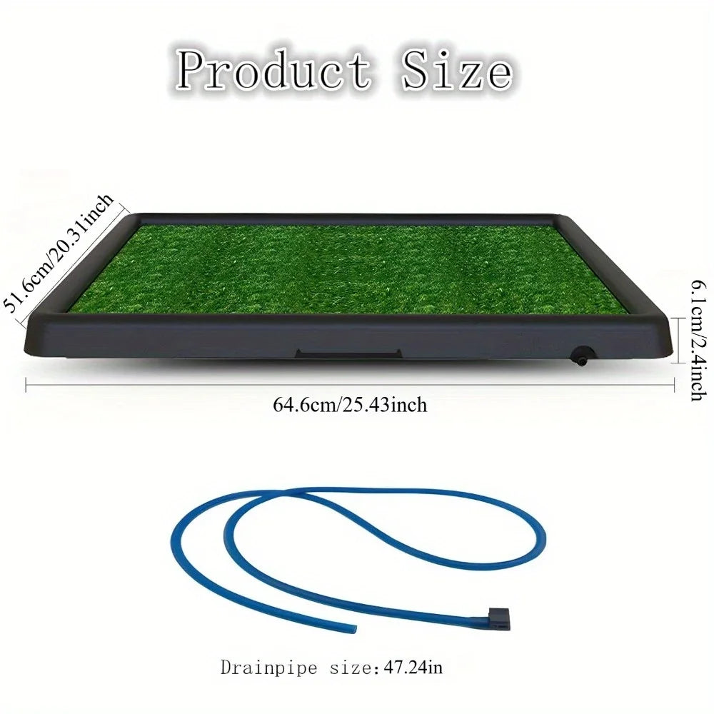 Hign-concerned Portable Dog Toilet With Turf Bath Mat And Pad