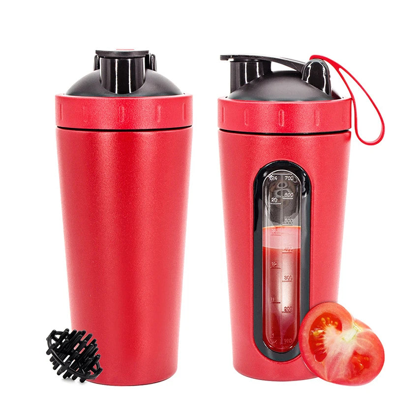 ZJMZYM Stainless Steel Shaker Bottle With Built In Scale