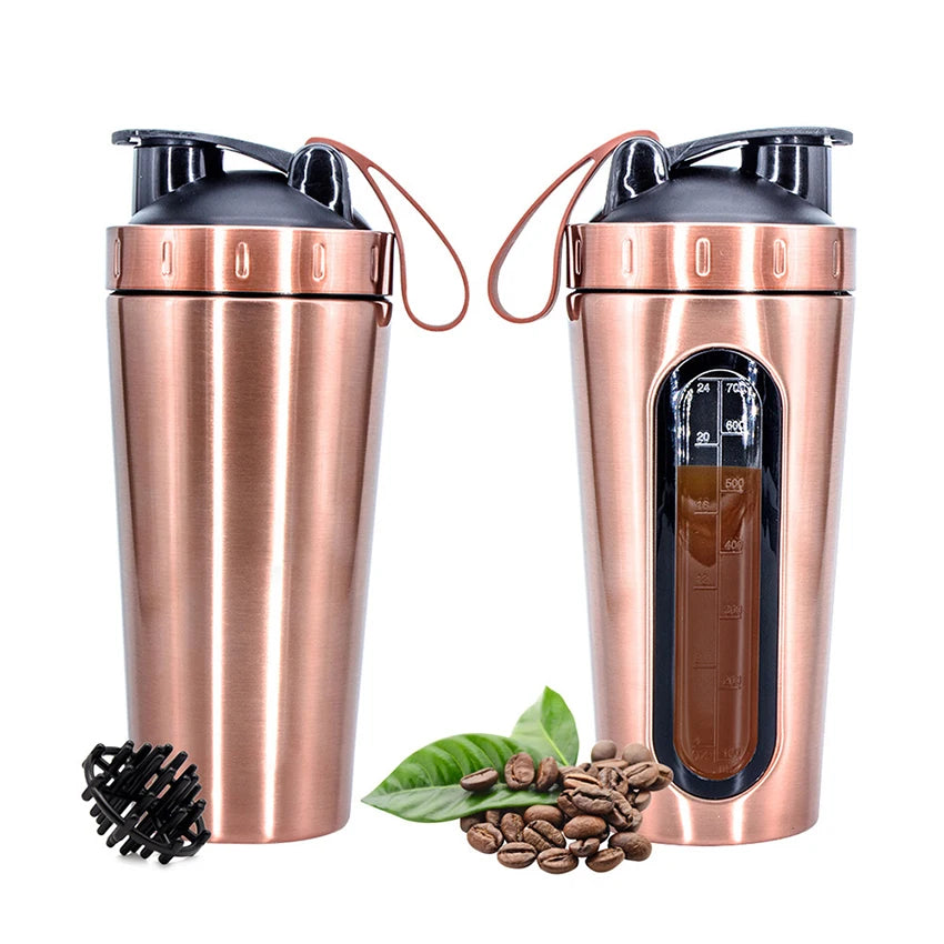 ZJMZYM Stainless Steel Shaker Bottle With Built In Scale