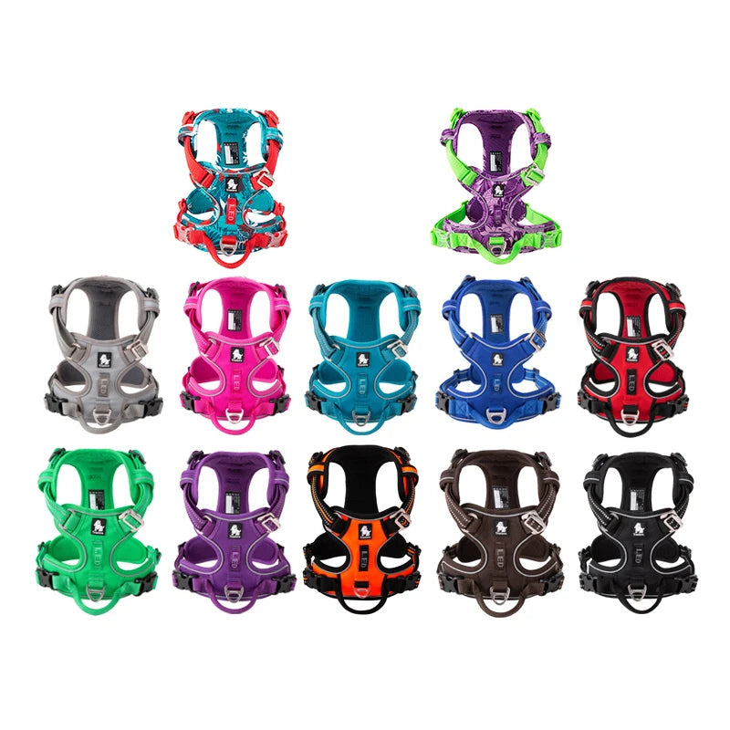 TRUELOVECN Reflective Adjustable No Pull Dog Harness