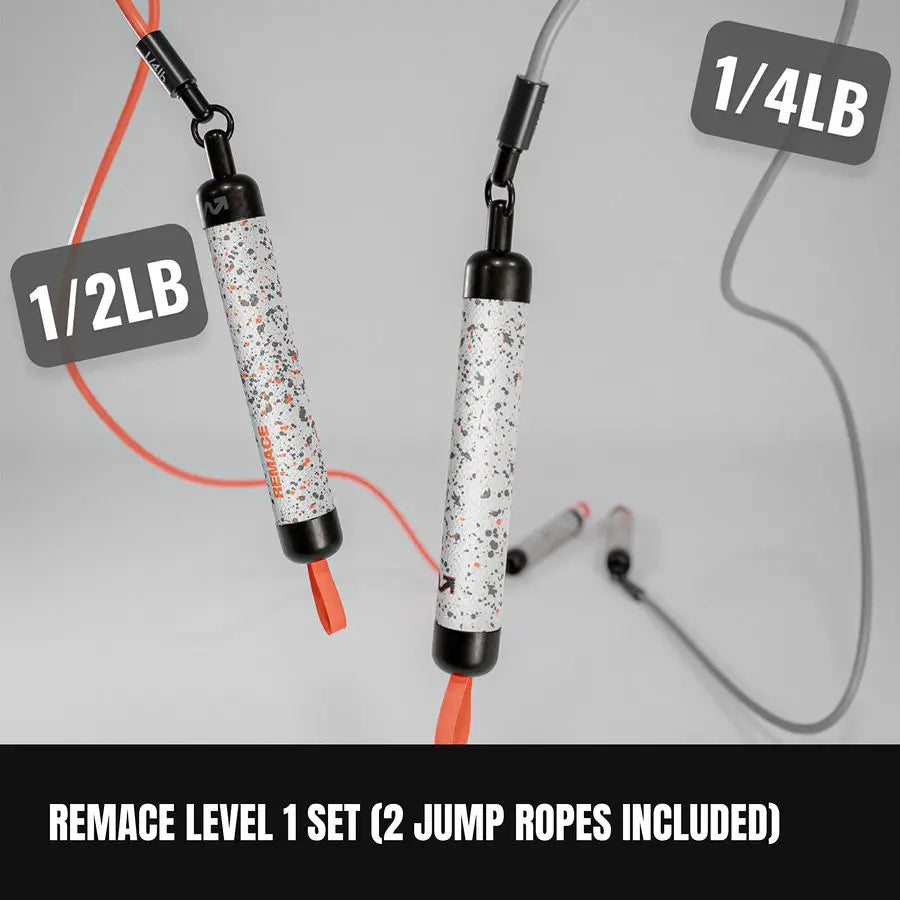 1 Weighted Jump Rope Set 1 4LB, 1 2LB Workout Set for Fitness, Exercise and Boxing Speed Ropes for Beginner to Intermediate Jump