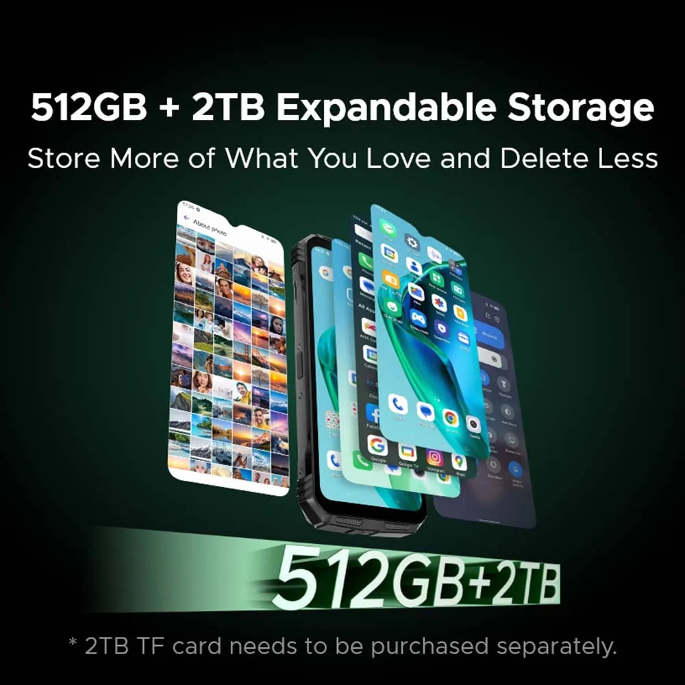 DOOGEE S Cyber Pro Rugged Phone 12GB 512GB 10800mAh Battery