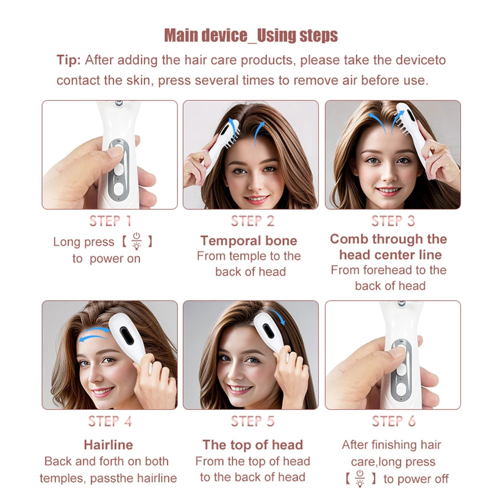Agdoad Electric Scalp Massage Comb With Light Therapy And EMS
