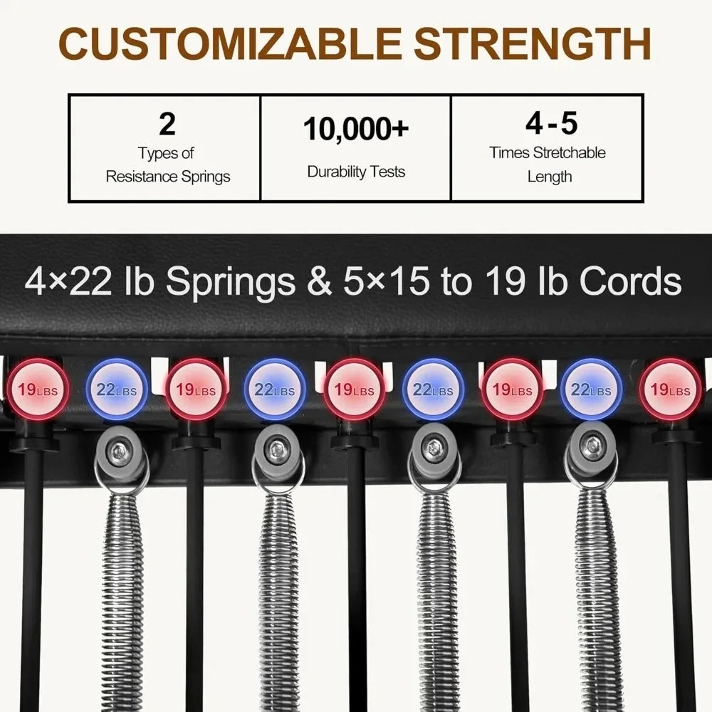 ZHUXIANG Foldable Pilates Reformer Ultra Home Workout Machine