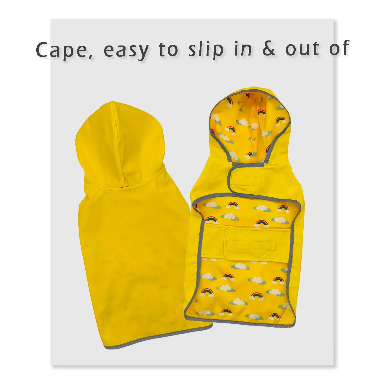 Pets Tale All Weather Dog Raincoat Dual Sided Waterproof