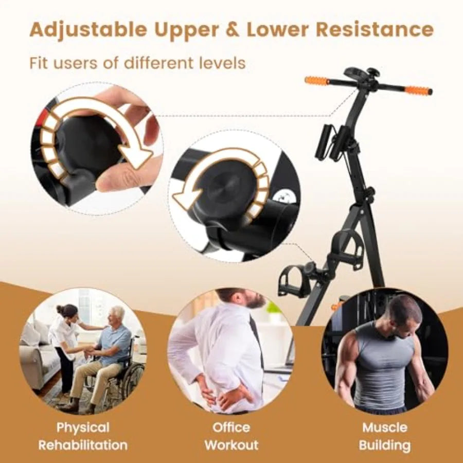 Pedal Exerciser For Seniors Indoor Fitness Equipment With Adjustable Resistance