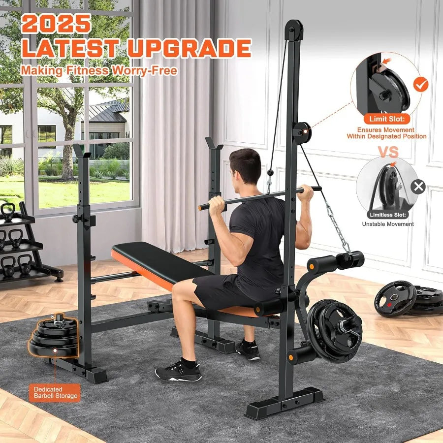 XMSJ Eight In One Adjustable Weight Bench For Home Gym