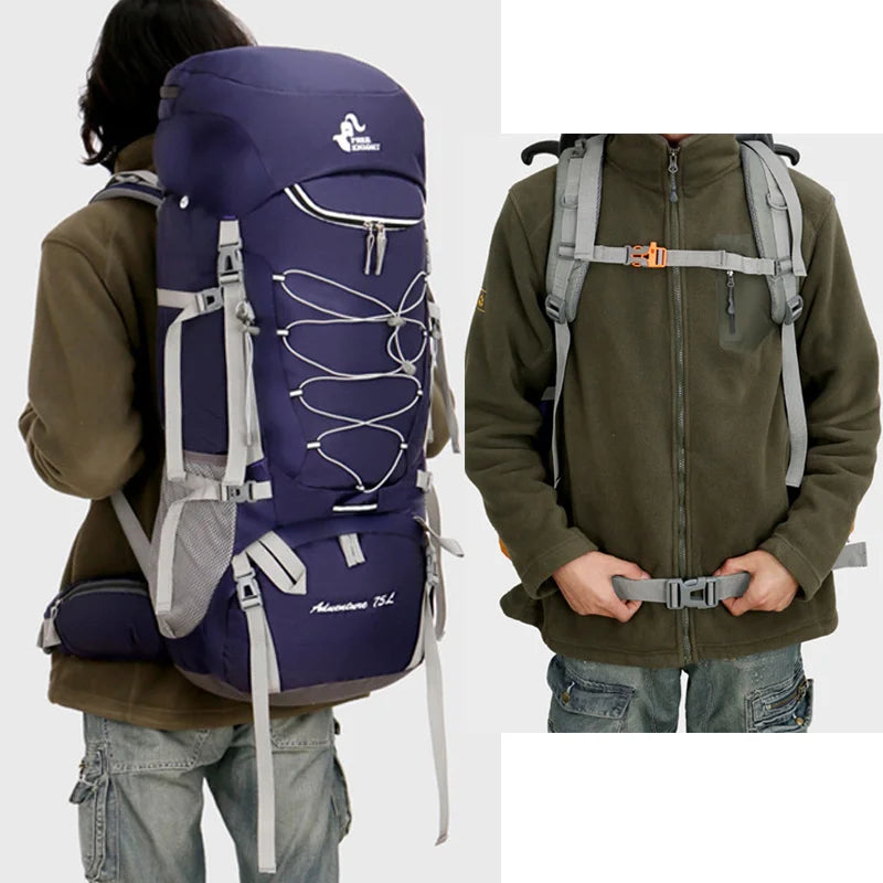 Camping Backpack With Rain Cover For Hiking And Trekking