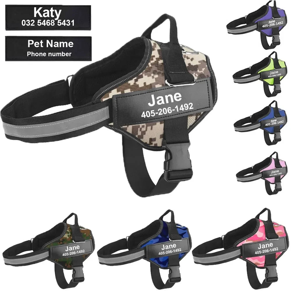 NoyalC Personalized No Pull Reflective Dog Harness Vest