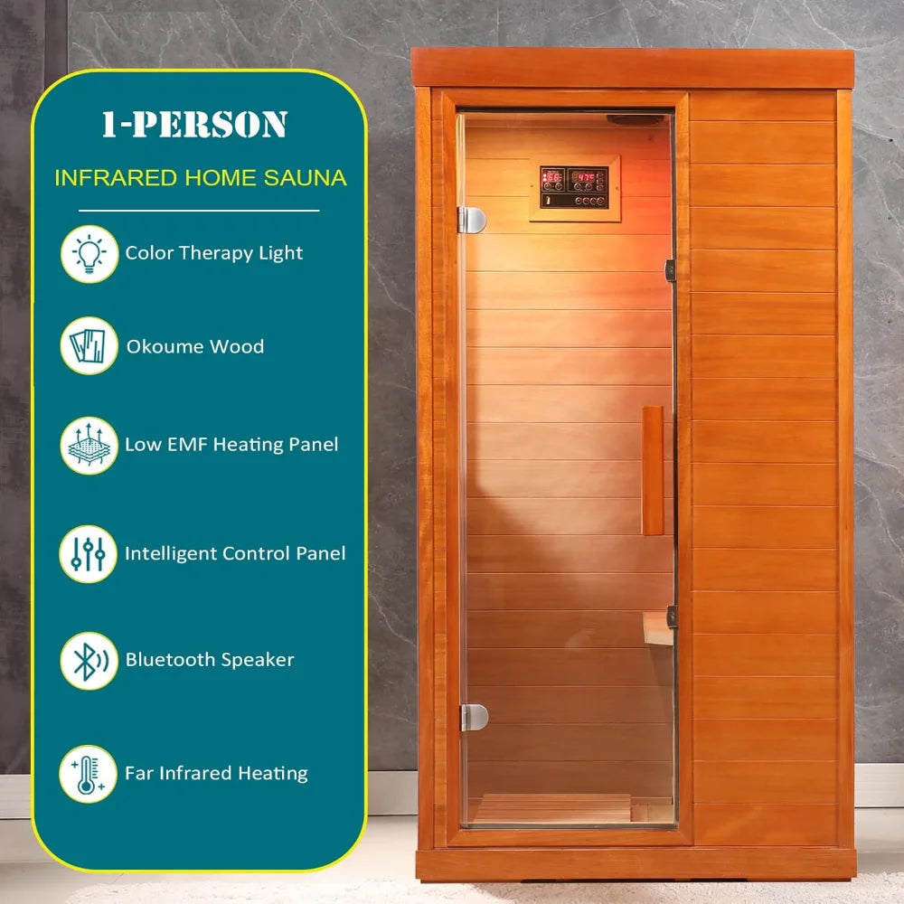 Far Infrared 2 Person Indoor Sauna With Bluetooth Music