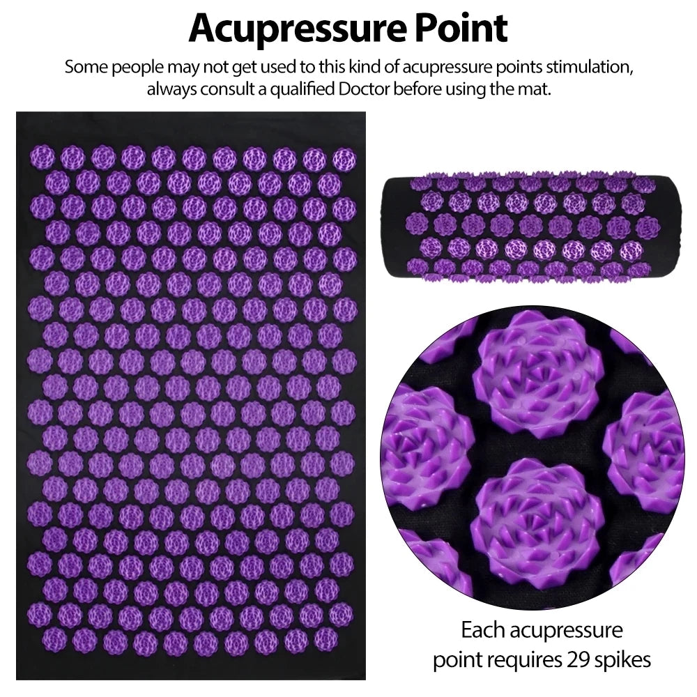 Monclique Acupressure Yoga Mat Kuznetsov Applicator Cushion