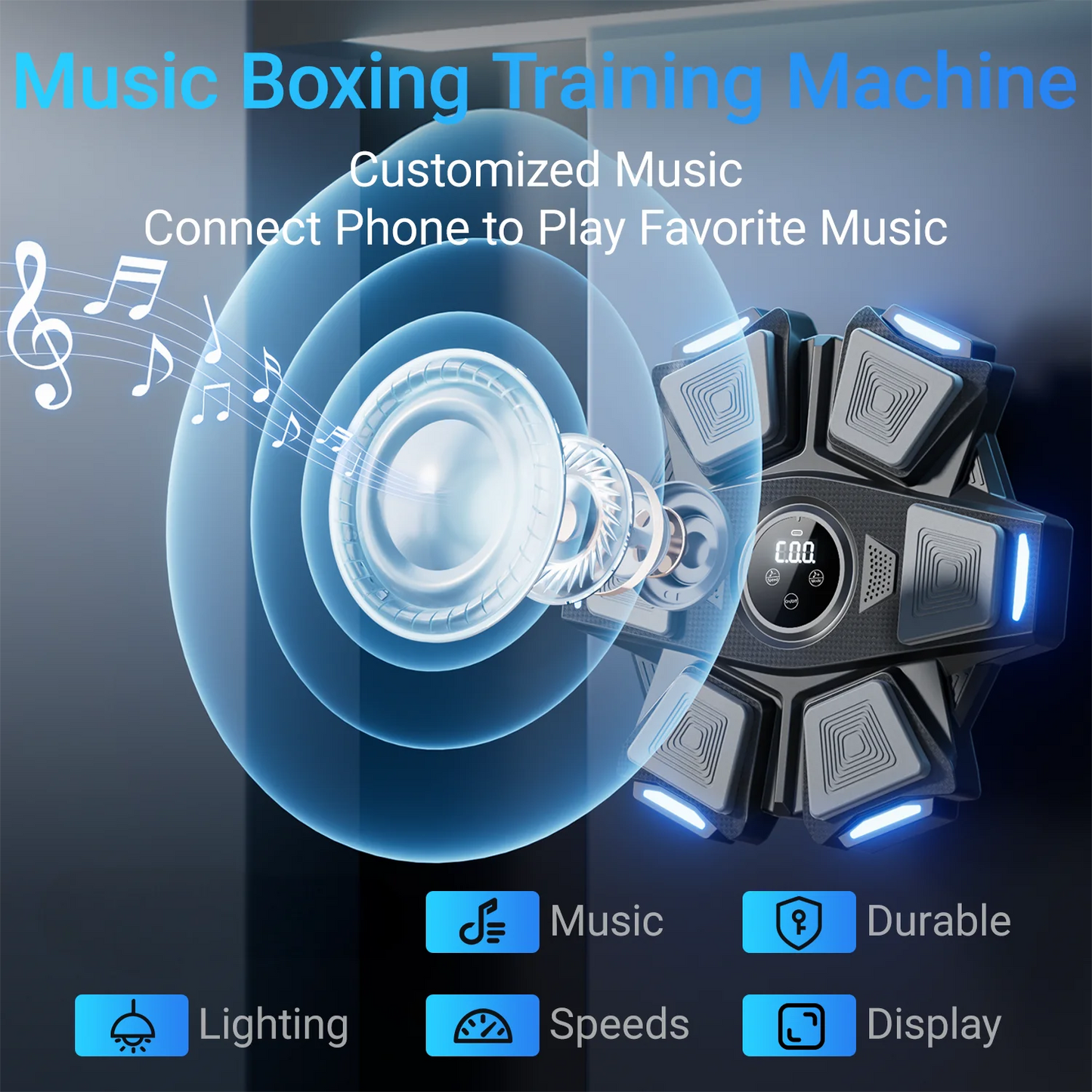 Cursor Fitness Musical Boxing Machine For Full Body Cardio