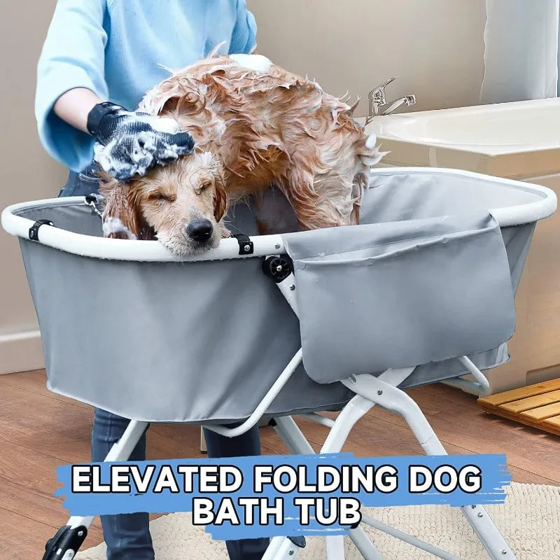 Dog Litter Elevated Foldable Pet Bath Tub For Dogs