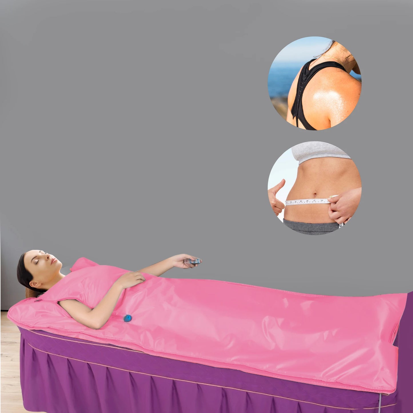 Portable Sauna Blanket Zipper Design Relaxing Heating Sauna Blanket 35-80℃ for Home Spa Salon Body Relaxation