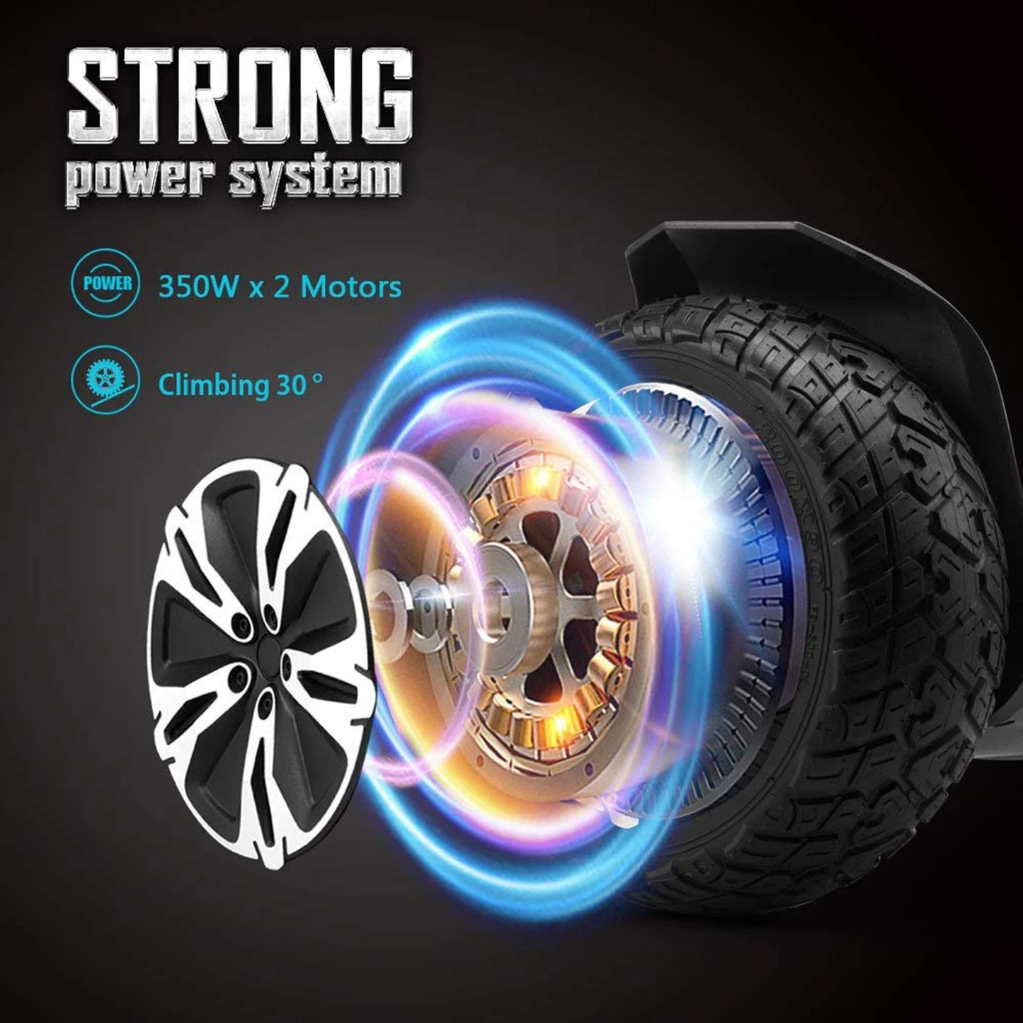 Gyroor All Terrain Selfbalancing Hoverboard Wireless Bluetooth Speakers UL2272 Certified