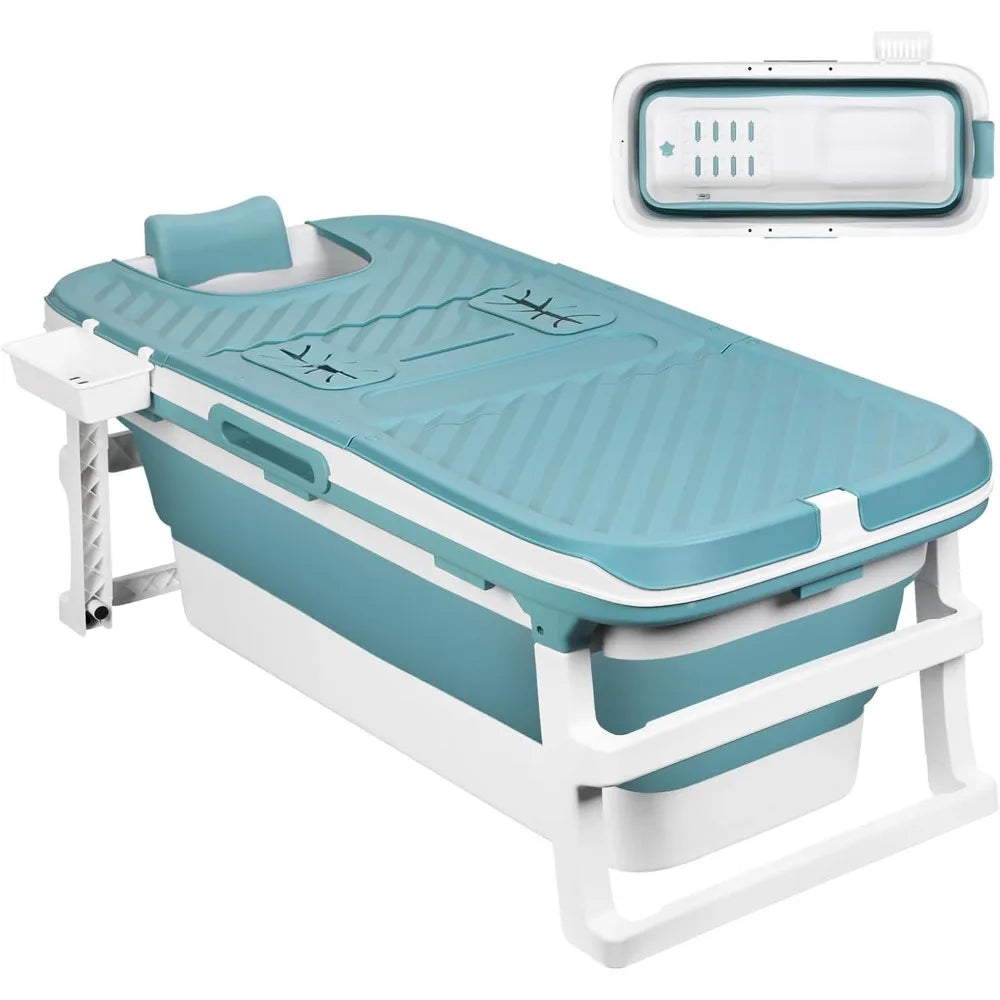 Sxvbdway Portable Folding Bathtub for Adults With Massage