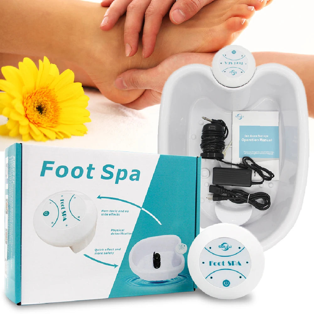Hmeily Detox Ion Mini Foot Spa Massager Bath Whirlpool Therapy