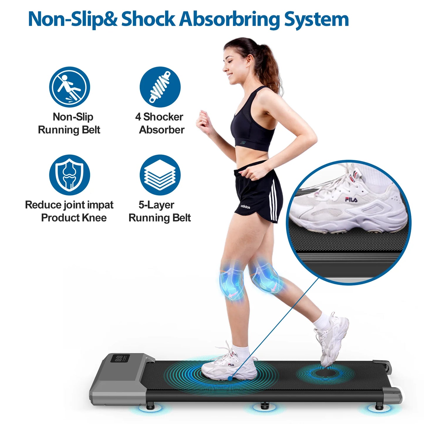 Driving Power 2in1 Walking Pad Treadmill For Home And Office