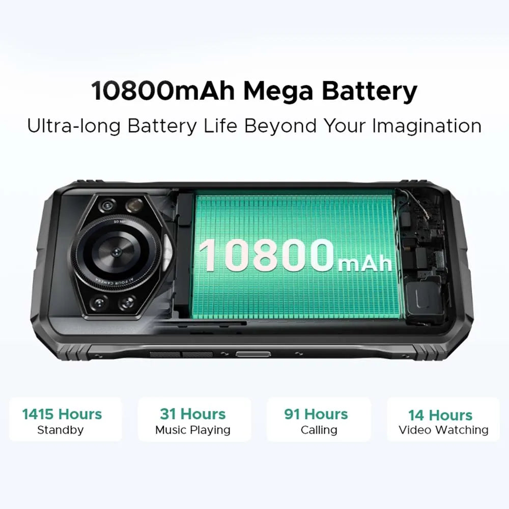 DOOGEE S Cyber Pro Rugged Phone 12GB 512GB 10800mAh NFC