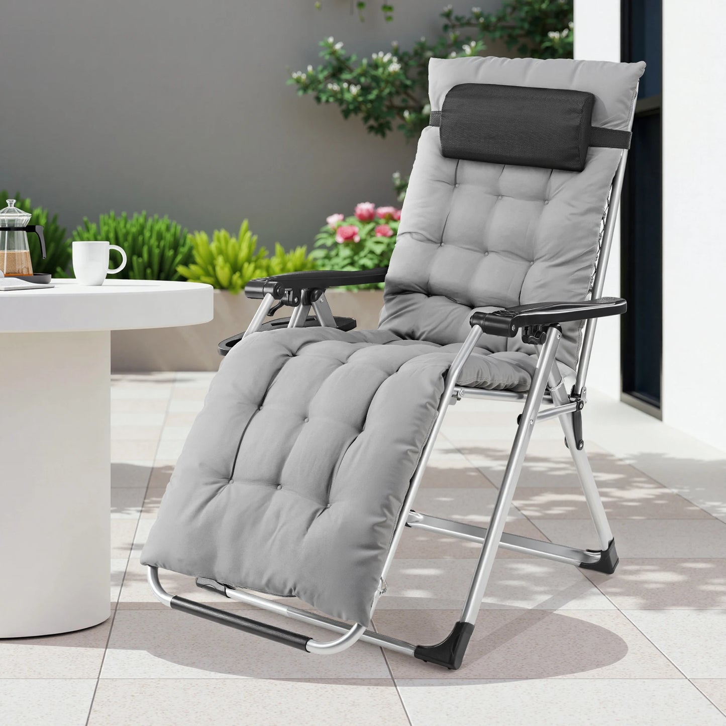 JHK Zero Gravity Recliner Camping Patio Lounge Seat Folding