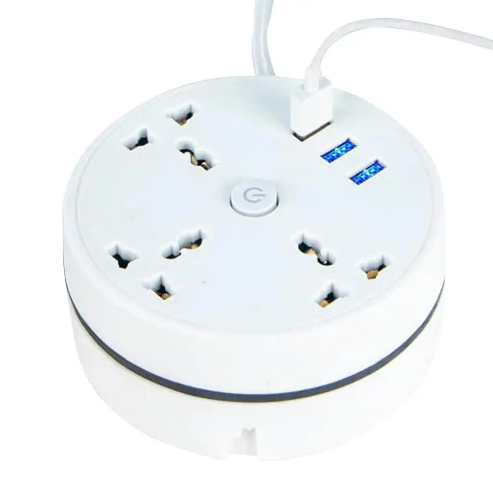 Universal Travel Power Strip Travel Plug Adapter Retractable 6.5ft Extension Cord 3 USB Ports Portable Desk Charging Universal