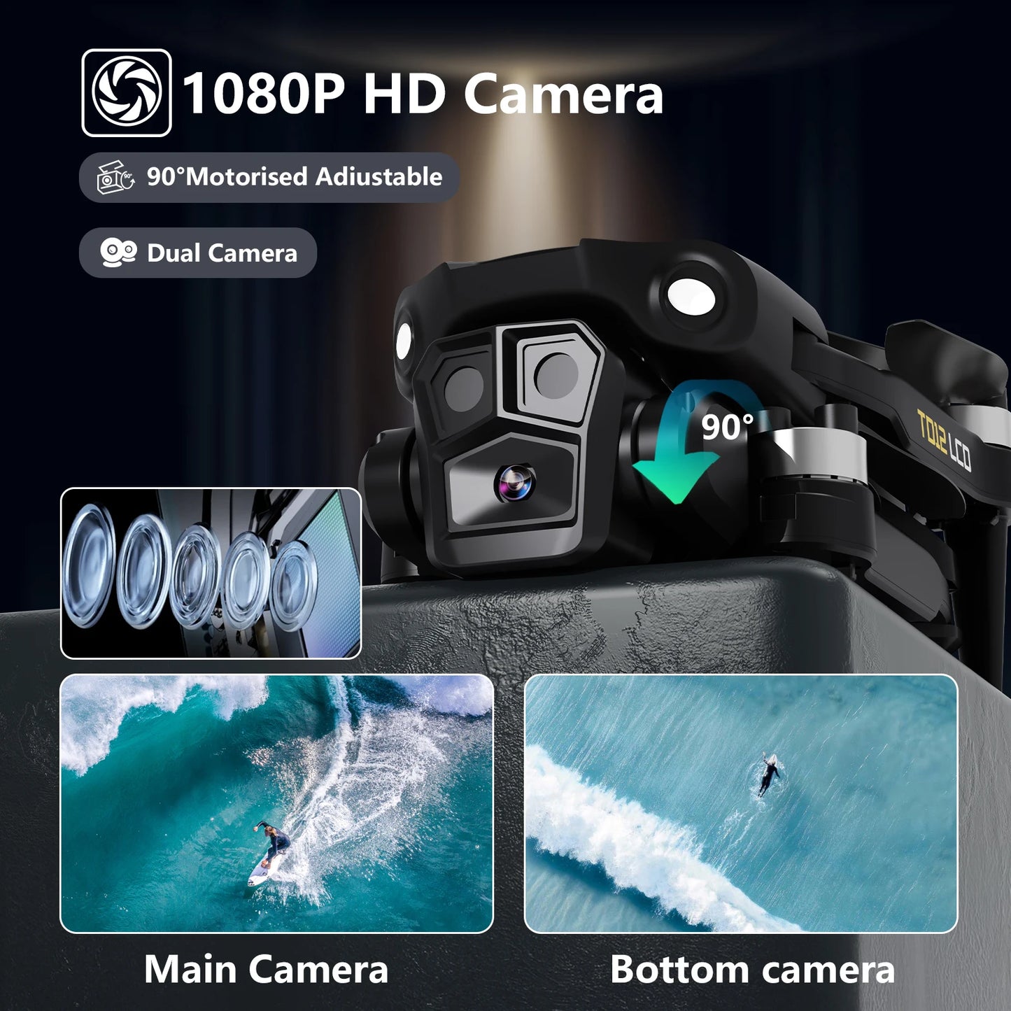 Toladrone TD12LCD Brushless Quadcopter With LCD Screen And Optical Flow Positioning For Beginners