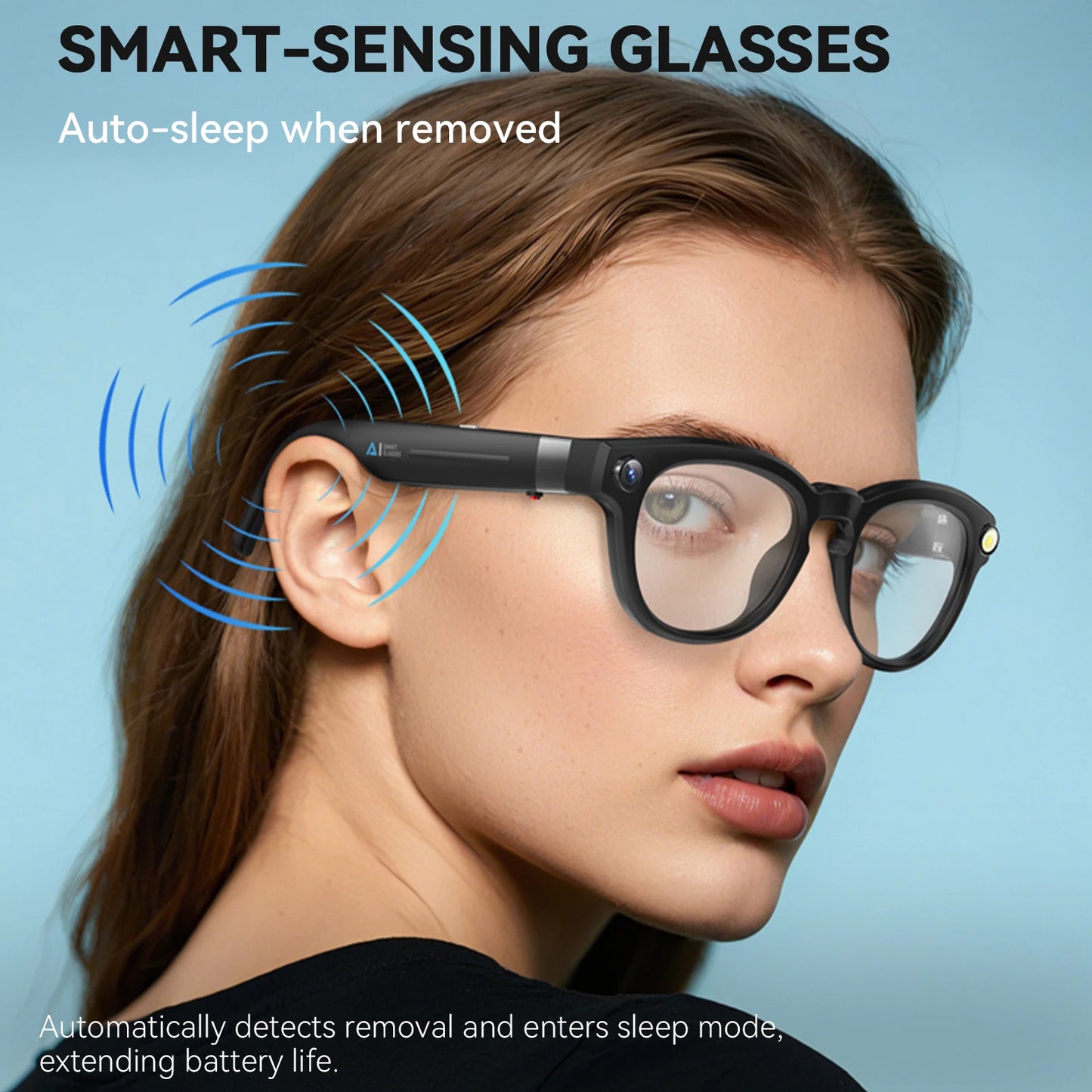 EIGIIS New 800w Pixel AI Smart Glasses With Ai Camera For Highdefinition Photography Video Recording Voice Calls And Translation
