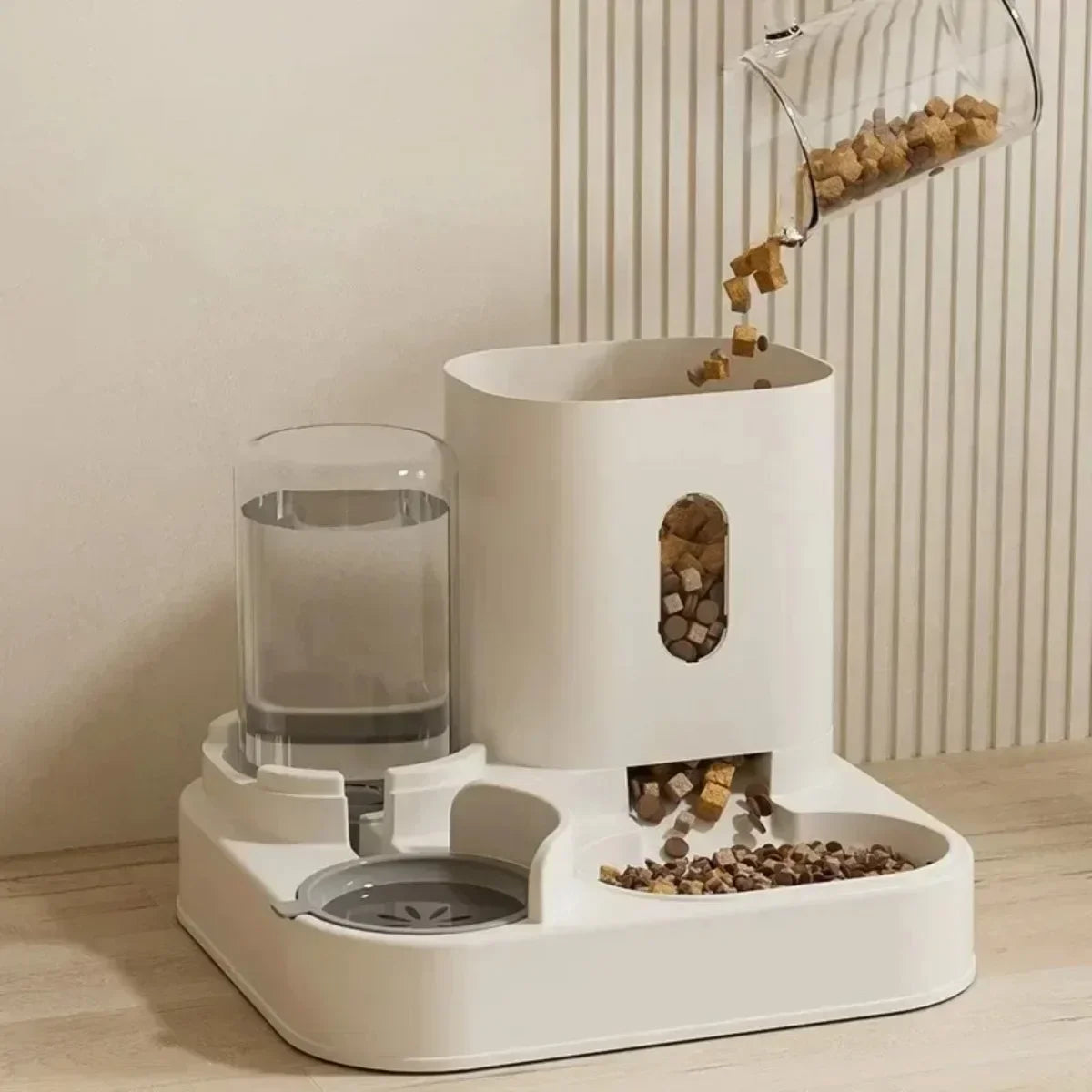 Automatic Pet Feeder And Water Fountain For Cats And Dogs Large Capacity