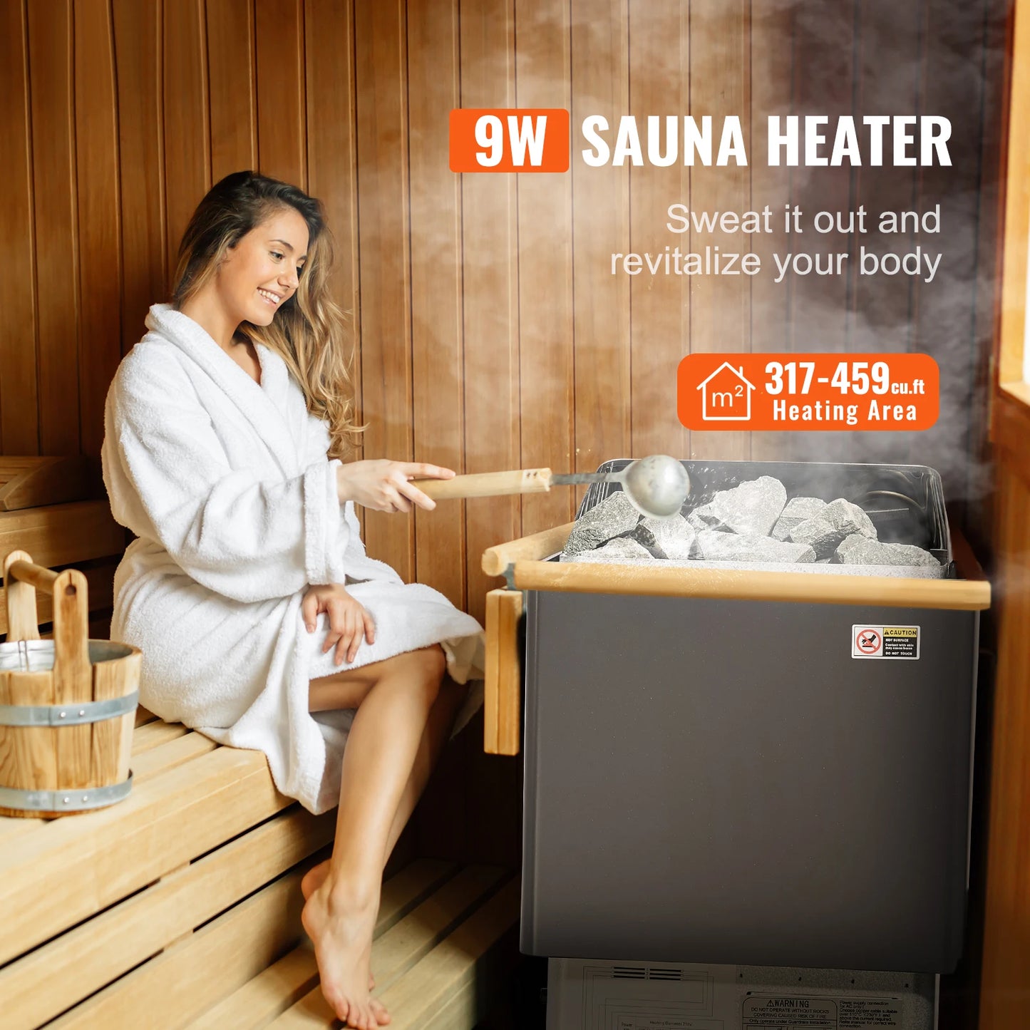SucceBuy 9 Kilowatt 220V Digital Sauna Heater For Home Spa