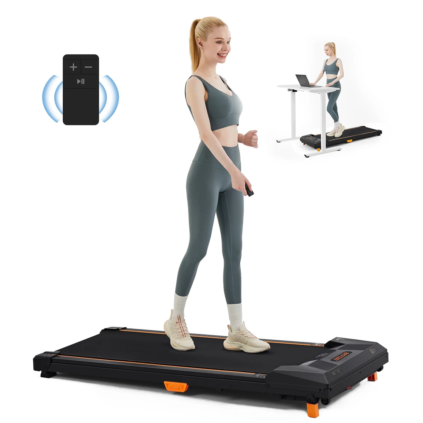 Driving Power Under Desk Treadmill Incline Walking Pad