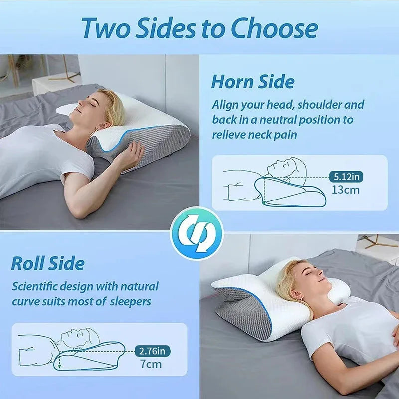 Choice 2 In 1 Orthopedic Memory Foam Neck Pillow Travel