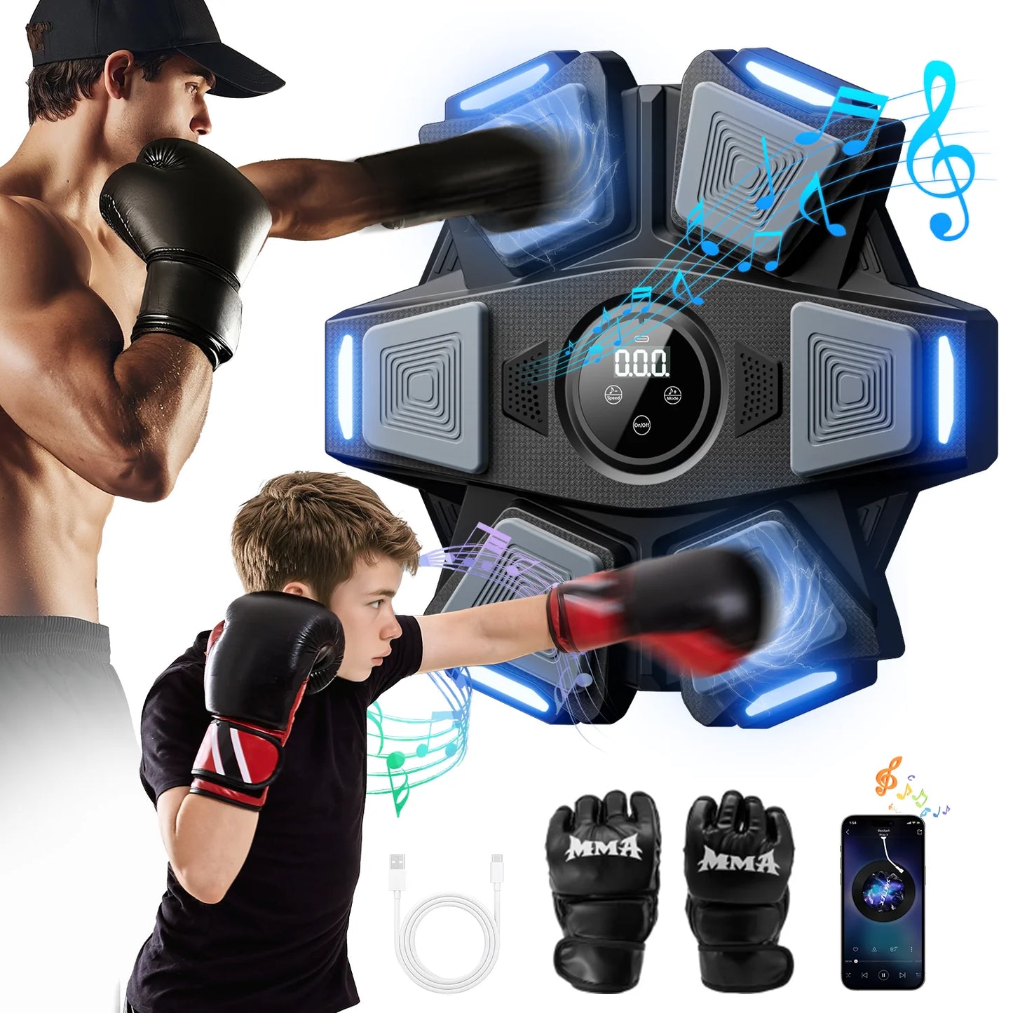Cursor Fitness Musical Boxing Machine For Full Body Cardio