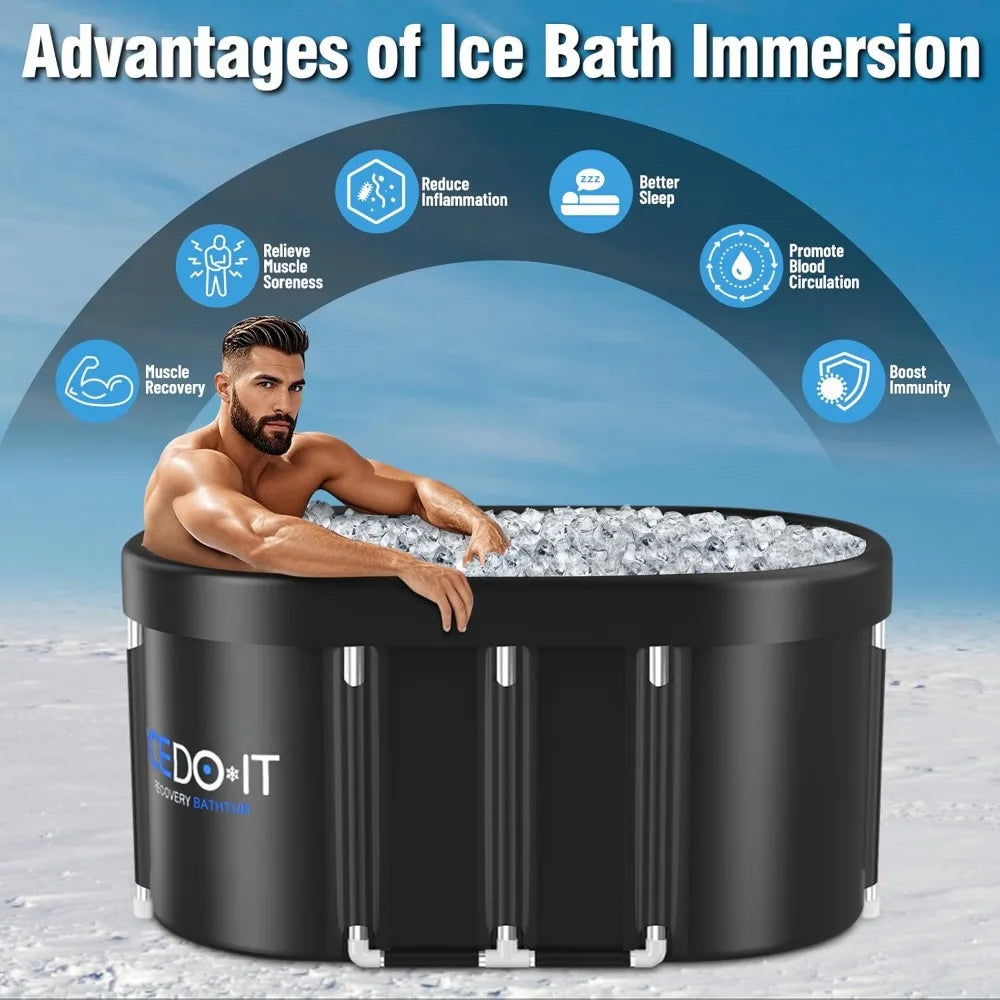 129 Gallon Oval Ice Bath Tub For Post Exercise Recovery