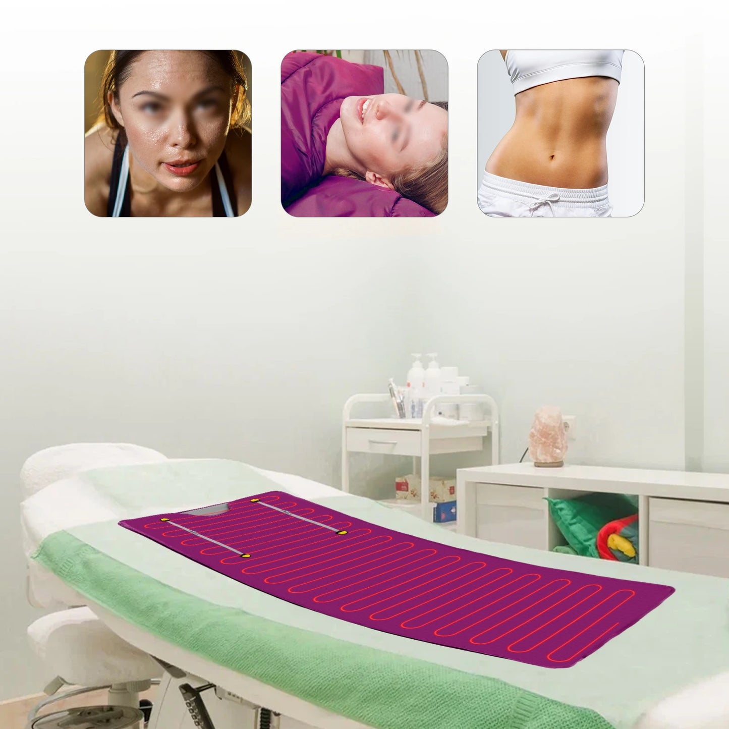 Portable Sauna Blanket Zipper Design Relaxing Heating Sauna Blanket 35-80℃ for Home Spa Salon Body Relaxation