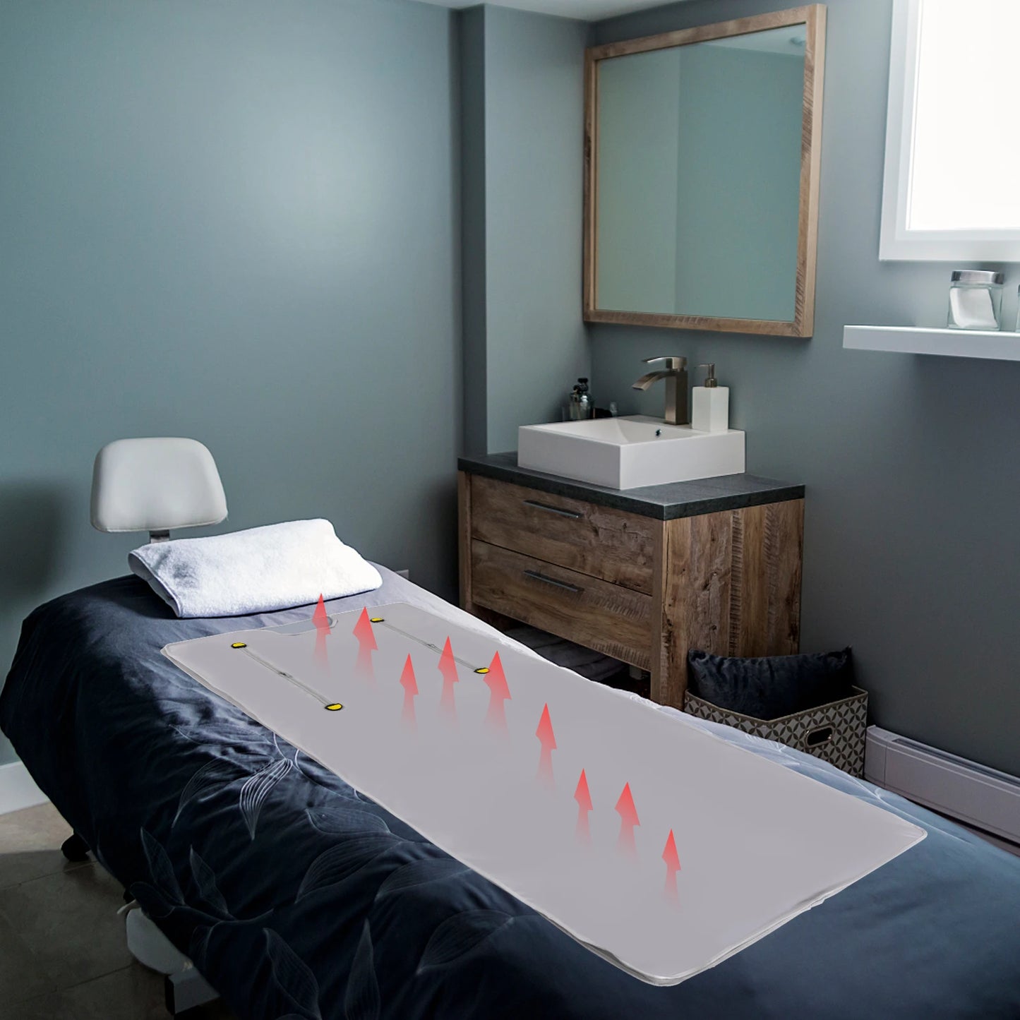 Portable Sauna Blanket Zipper Design Relaxing Heating Sauna Blanket 35-80℃ for Home Spa Salon Body Relaxation