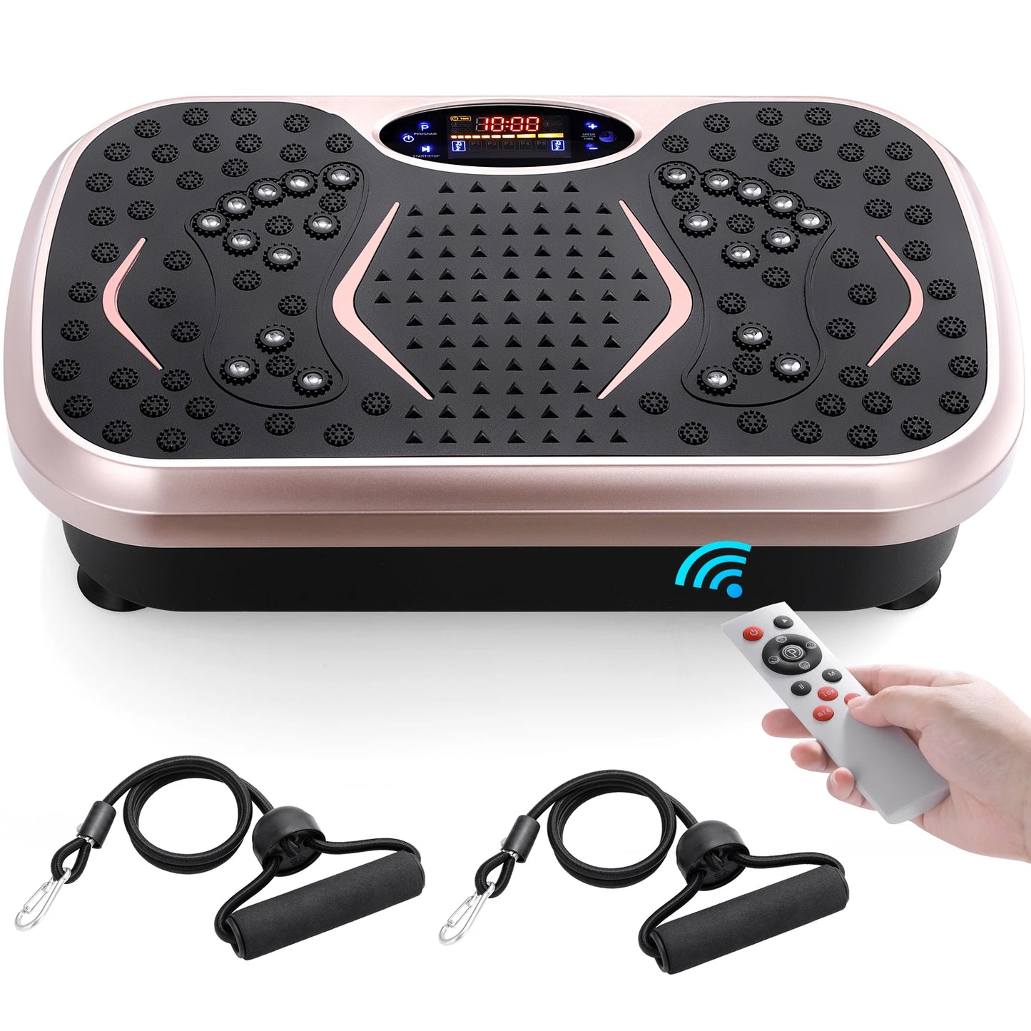 Vibration Plate Exercise Machine Home Workout Platform With Bands