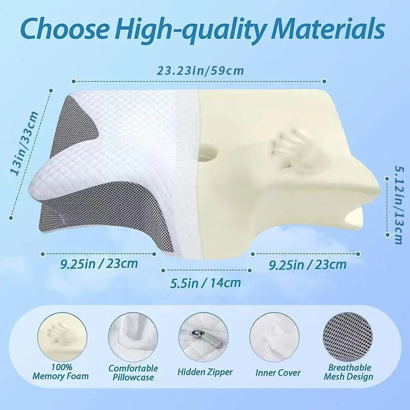 Choice 2 In 1 Orthopedic Memory Foam Neck Pillow Travel