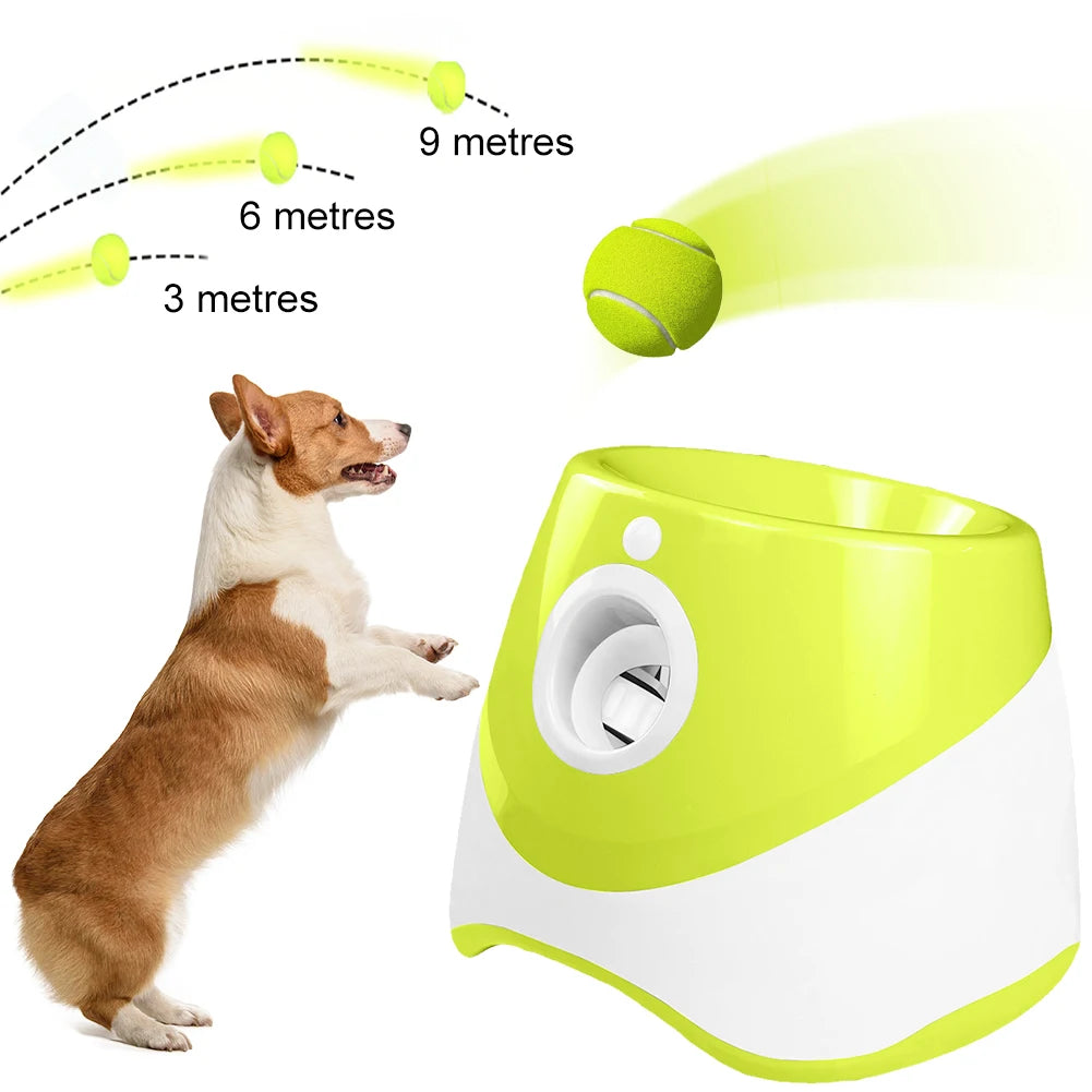 Automatic Mini Tennis Ball Launcher Dog Chase Toy Fun Ball Thrower Machine Dogs Throwing Pinball Machine Interactive Toy for Dog