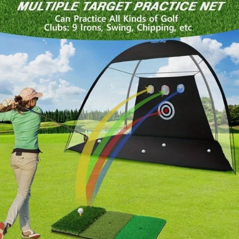 Hign-Concerned Golf Practice Net Deluxe All In One Set