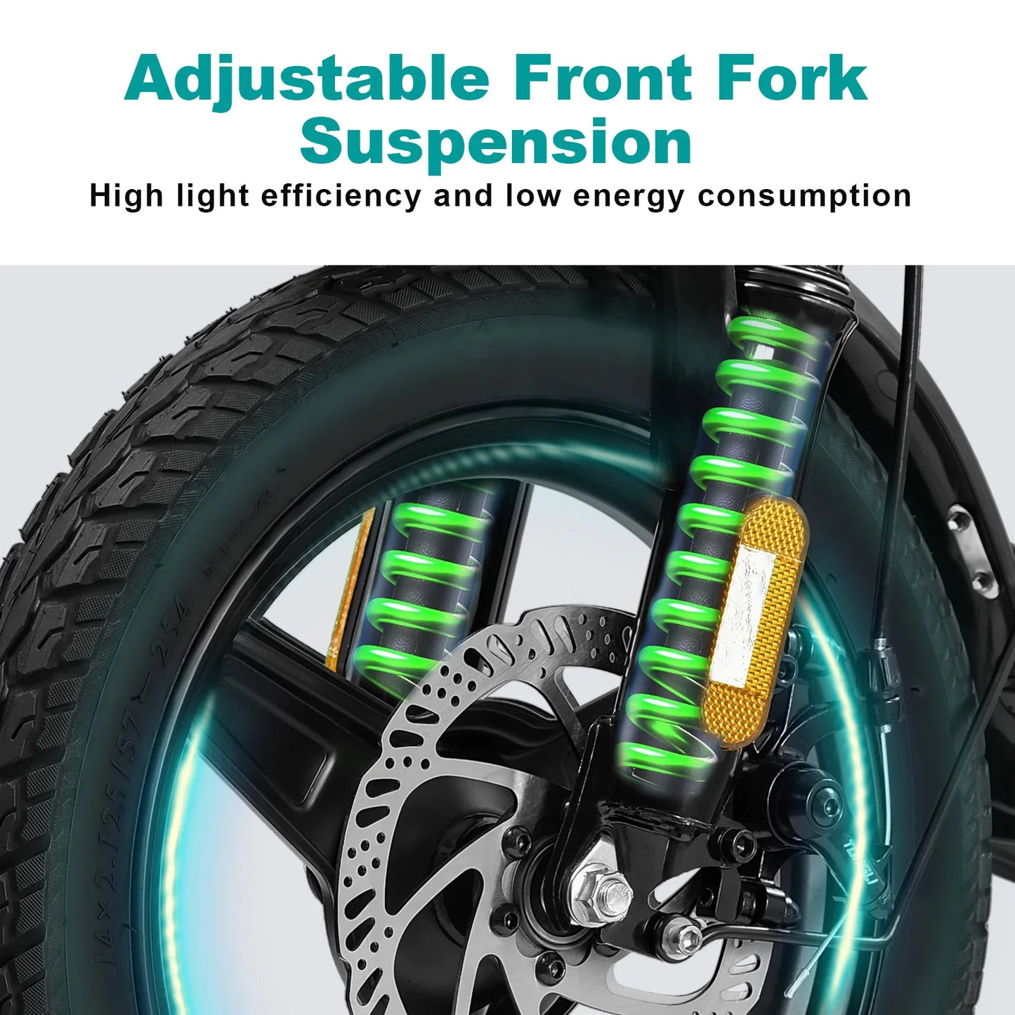 LELEKUAIC Folding Electric Bike For Adults 500W Battery